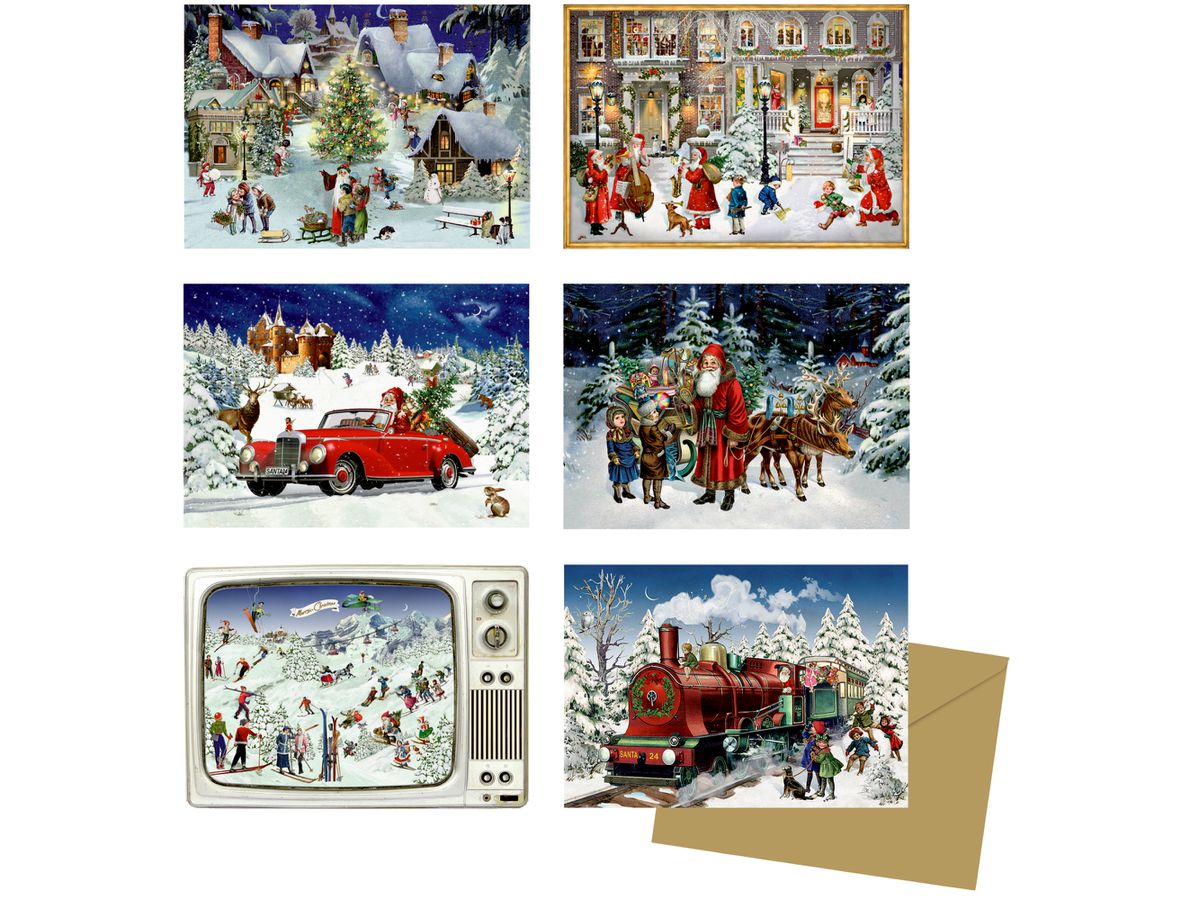 COPPENRATH Adventskalender 8.5x6cm 72030 Nostalgische Adventszeit ass. (4050003720302)