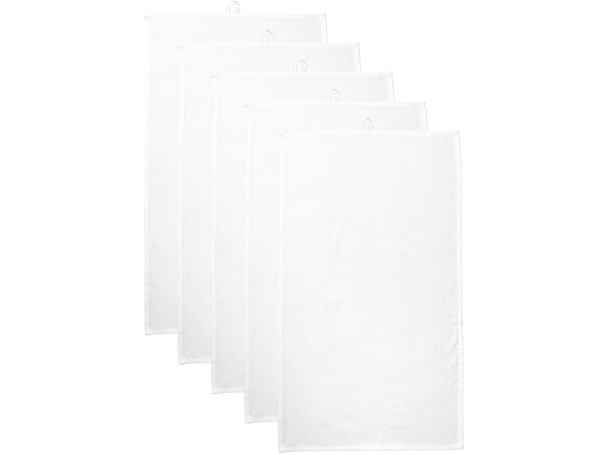 I AM CREATIVE Asciugamano da cucina 50x85cm 1212.85 bianco, cotone 5 pezzi (7611983172344)