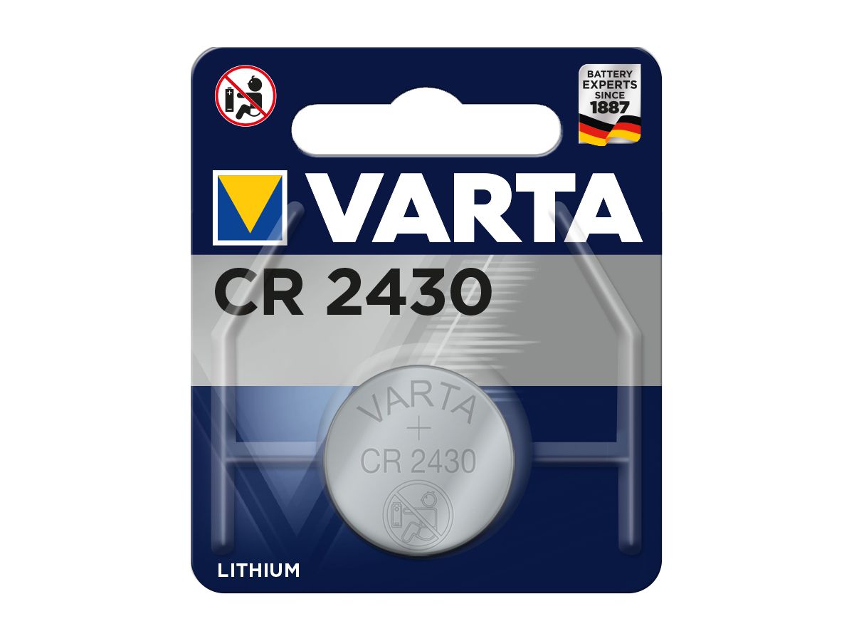 VARTA Knopfzelle 6430101401 CR2430, 1 Stück (4008496276929)