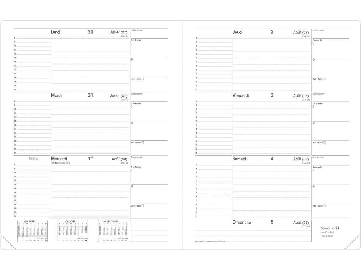 QUO-VADIS Le Principal rep Impala 25/26 164056Q 1S/2P 12M noir FR 18x24cm (3371010129270)