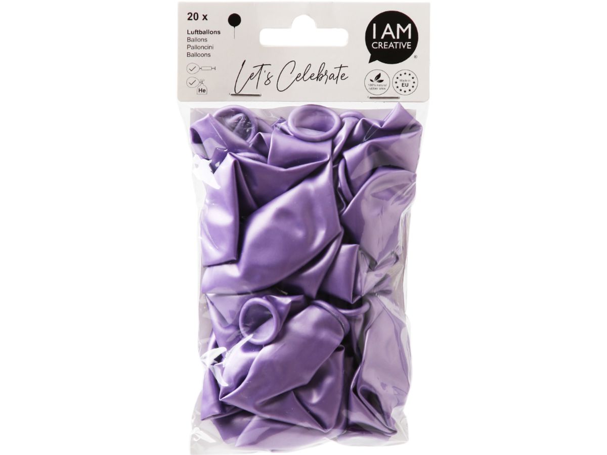 I AM CREATIVE Ballons Metallic Mix 27cm 6010.83 lavendel 20 Stück (7611983248735)
