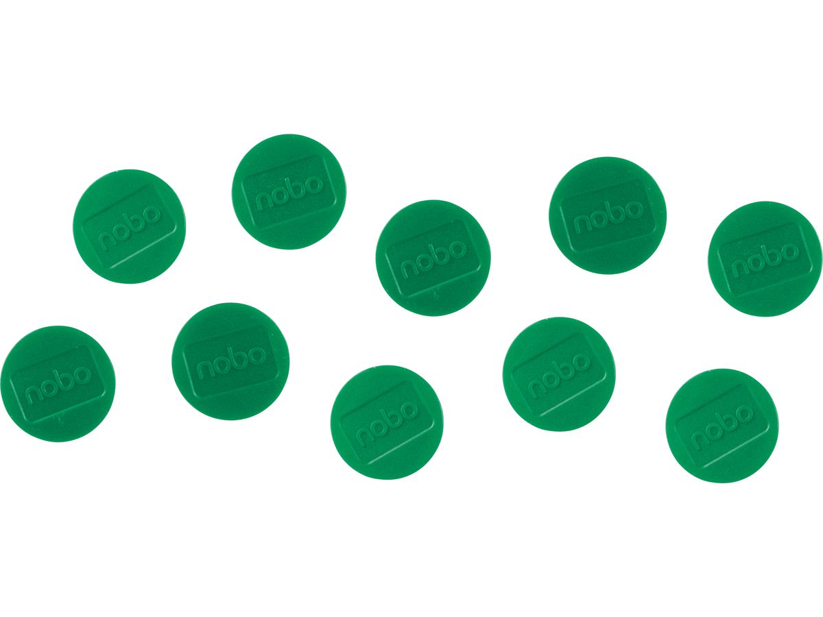 NOBO Aimant ronde 32mm 1915303 vert 10 pcs. (5028252611251)