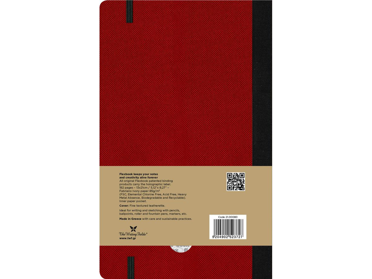 FLEXBOOK Notebook Adventure 21.0008 liniert 13x21 cm red (5204902523727)