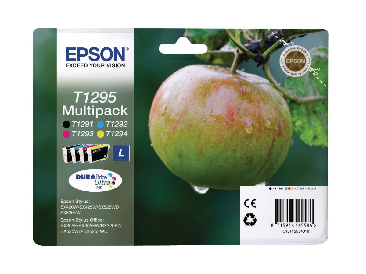 EPSON Multipack Inchiostro CMYBK T129540 Stylus SX420W 11.2/7.0ml (8715946624761)