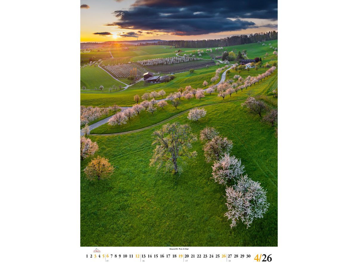 CALENDARIA Calendrier 2026 9783036205281 Swiss Photo Poster ML 50x68cm (9783036205281)