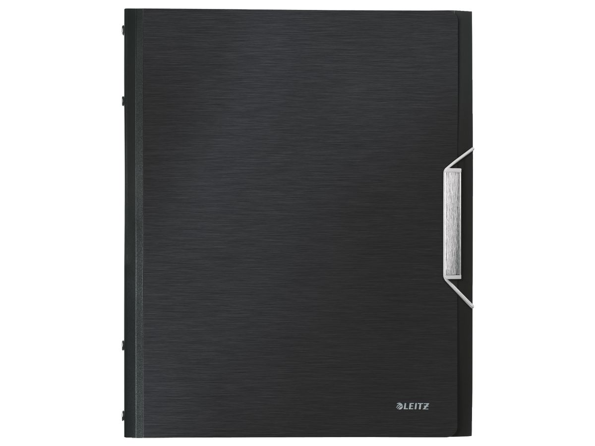 LEITZ Dossier archivio 260x320x17mm 39960094 satin nero 12 scomp. (4002432108381)