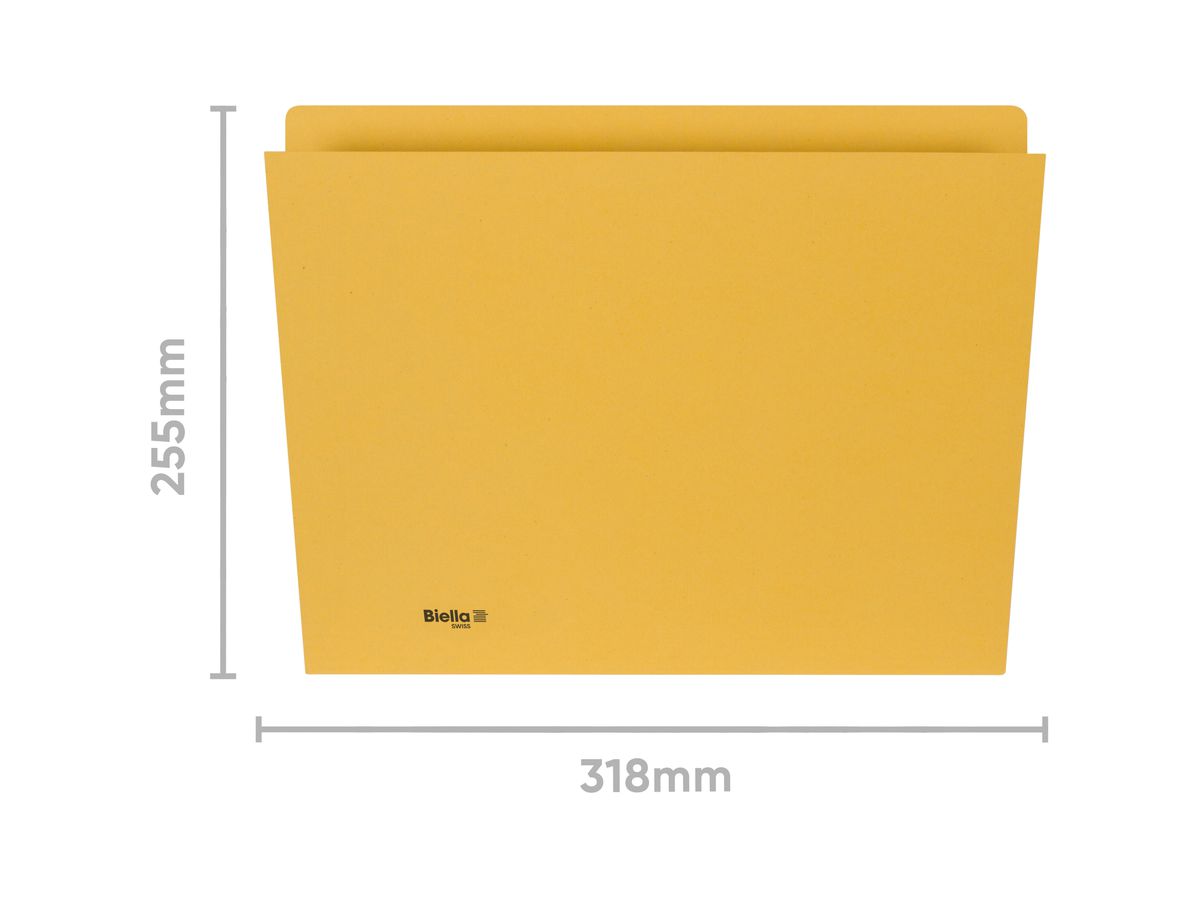 BIELLA Vertikalmappe A4 25543220U gelb 320g 100 Stück (7611365217465)