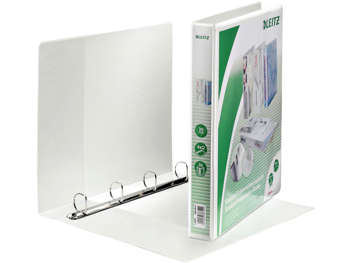 LEITZ Classificatore ad anelli A4 42840001 bianco 4R 43mm (4002432367122)