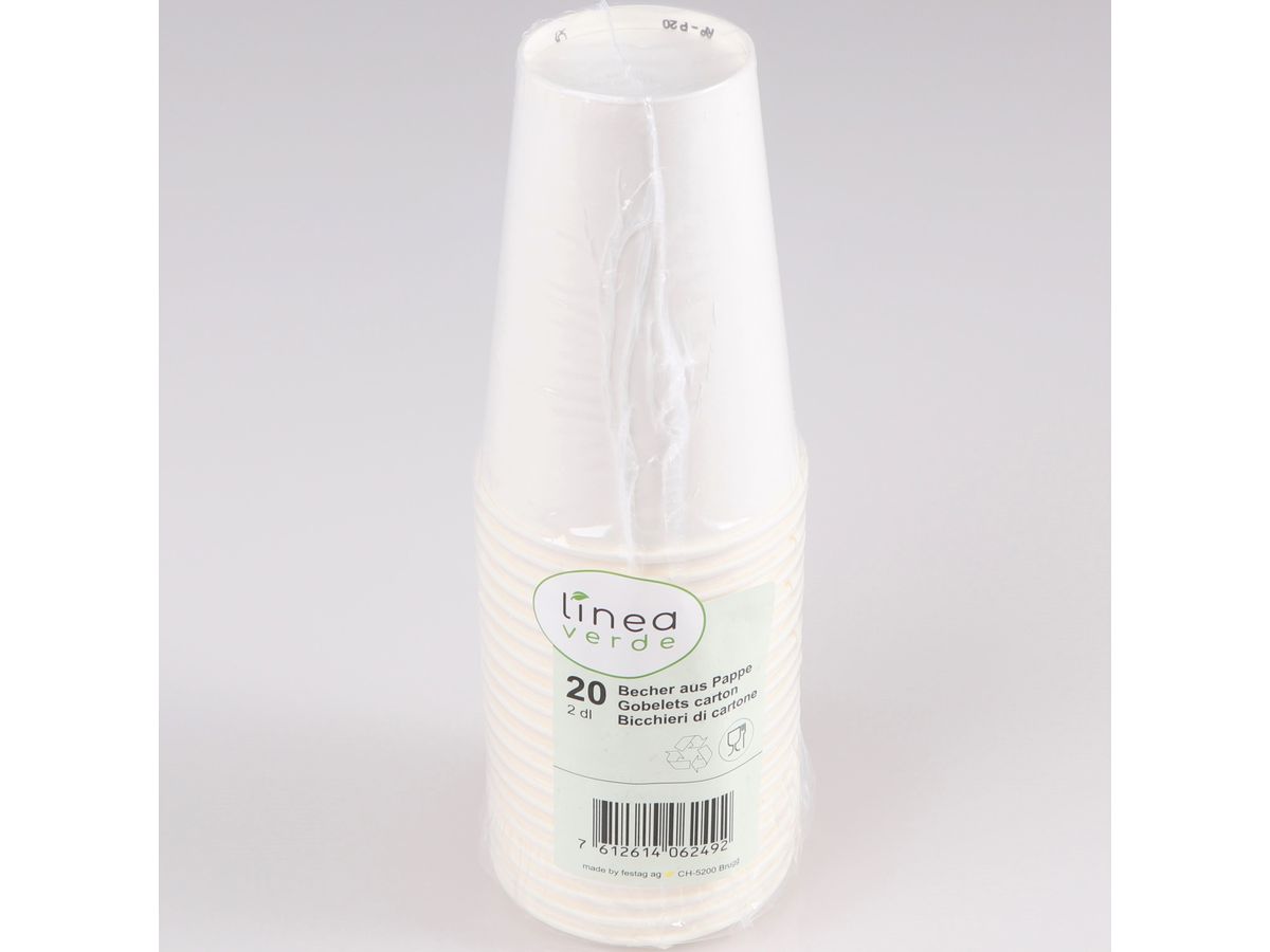 ELCO Pappbecher 2dl 20000820-001 weiss, 20Stk. (7612614062492)