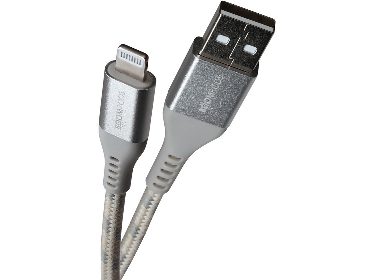 BOOMPODS Tide USB- A-Lightning Cable TCAATI 1.5m,titanium (5081304399101)