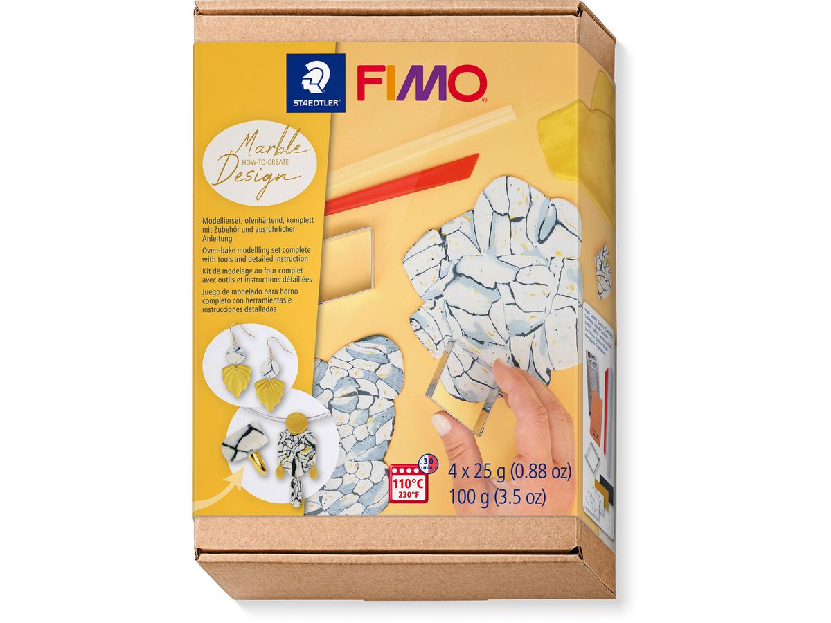 FIMO Set de modelage 4x25g 8025HTC5 Design en marbre (4007817151877)