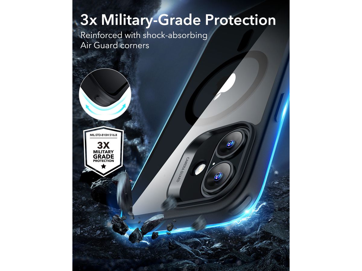 ESR Classic Hybrid Case MagSafe 1A76703 iPhone 16 Clear Black (4894240220726)