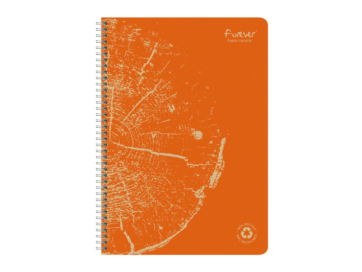 CLAIREFONTAINE Cahier spirales FOREVER A4 68406C ligné, assorti 60 f. (3210330684062)