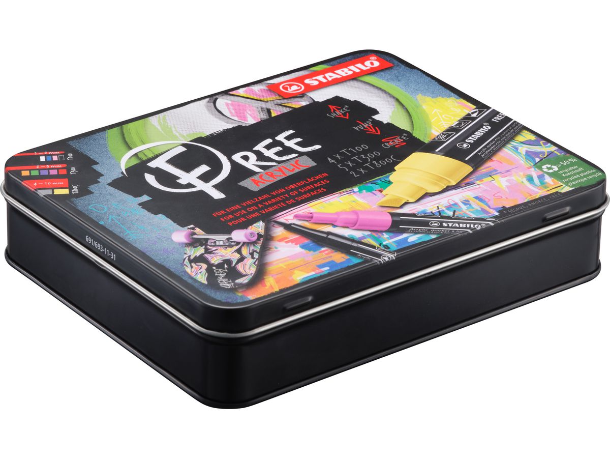 STABILO FREE Acrylic Start.Kit 691/693-11-31 Cassa da 11 (4006381580700)