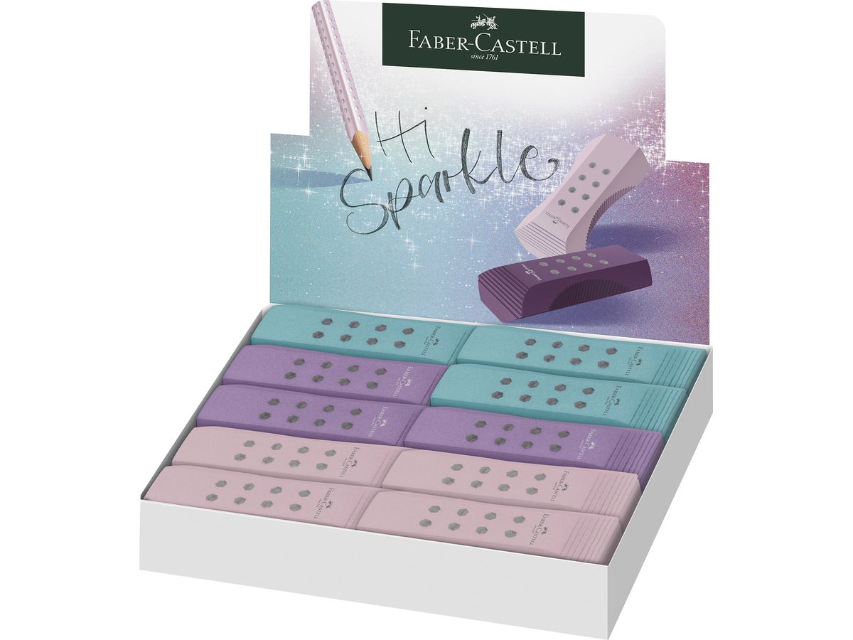 FABER-CASTELL Radierer RollOn 187310 Sparkle 3 Farben ass. (4005401873105)