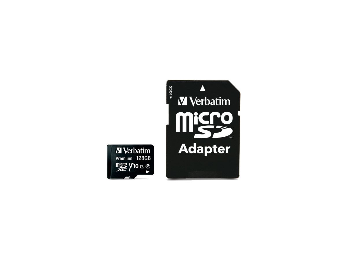 VERBATIM Micro SDXC Card 128GB 44085 with Adapter Class 10. UHS 1 (0023942440857)