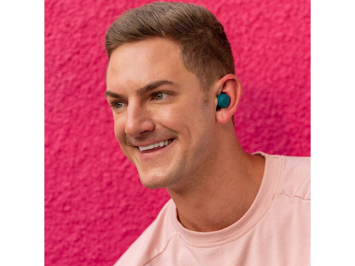 JLAB Go Pop+ Earbuds IEUEBGAIRPOPRTEL124 True Wireless, Teal (0812887017190)