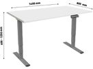 CONTINI Table de bureau 140x80cm 101199 gris/gris, ET225E (9470101199001)