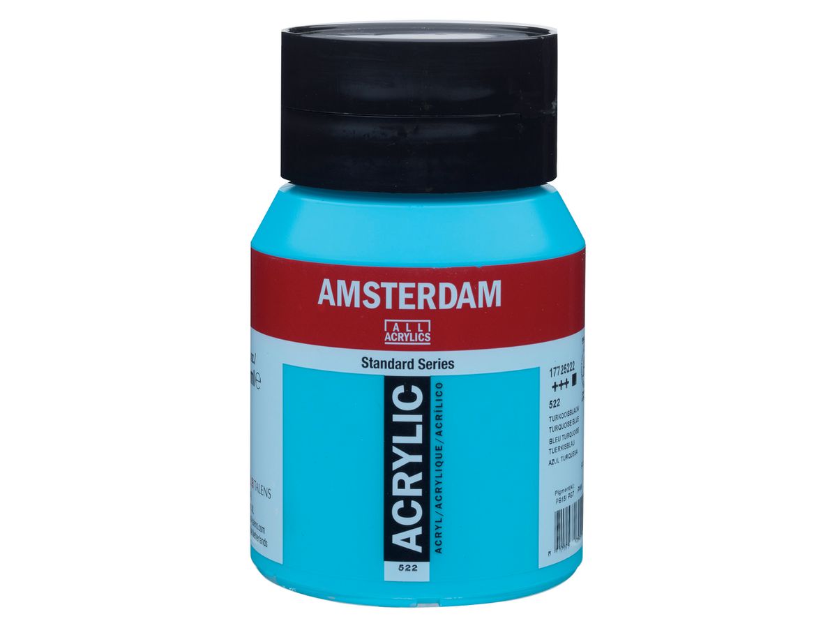 AMSTERDAM Colore acrilici 500ml 17725222 turchese 522 (8712079394929)