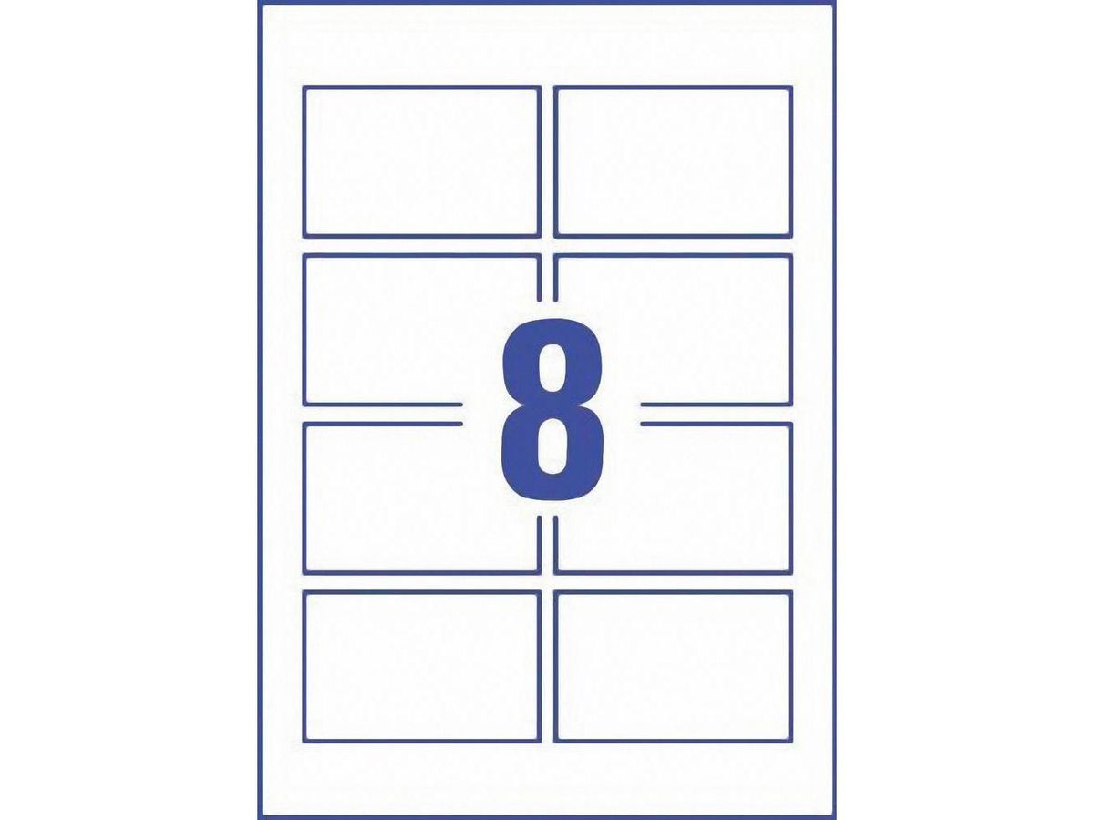 AVERY ZWECKFORM Bigletti da visita 85x54mm C32015-10 bianco, opaco, 260g/m2 80 big. (4004182242766)