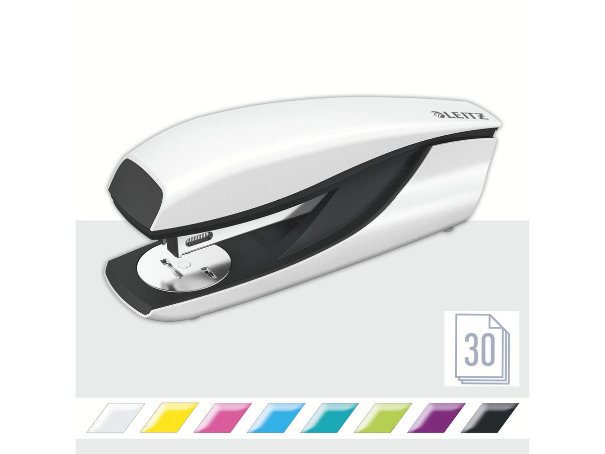 LEITZ Bucatrice/Cucitrice WOW 5095 5095-10-01 bianco, Bundle 30 fogli (4002432396276)