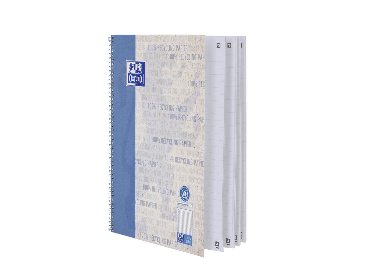 OXFORD Collegeblock Recycling A4 400159370 rigato, 90g 80 fogli (4006144042025)
