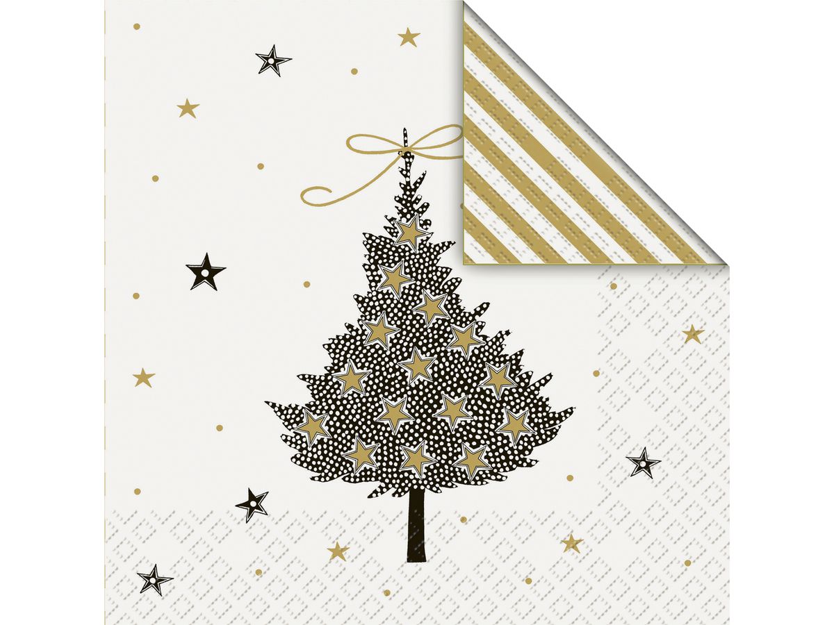 STEWO Serviettes Natala 33x33cm 2572550870 black, FSC Mix 20pcs. (7630050851661)