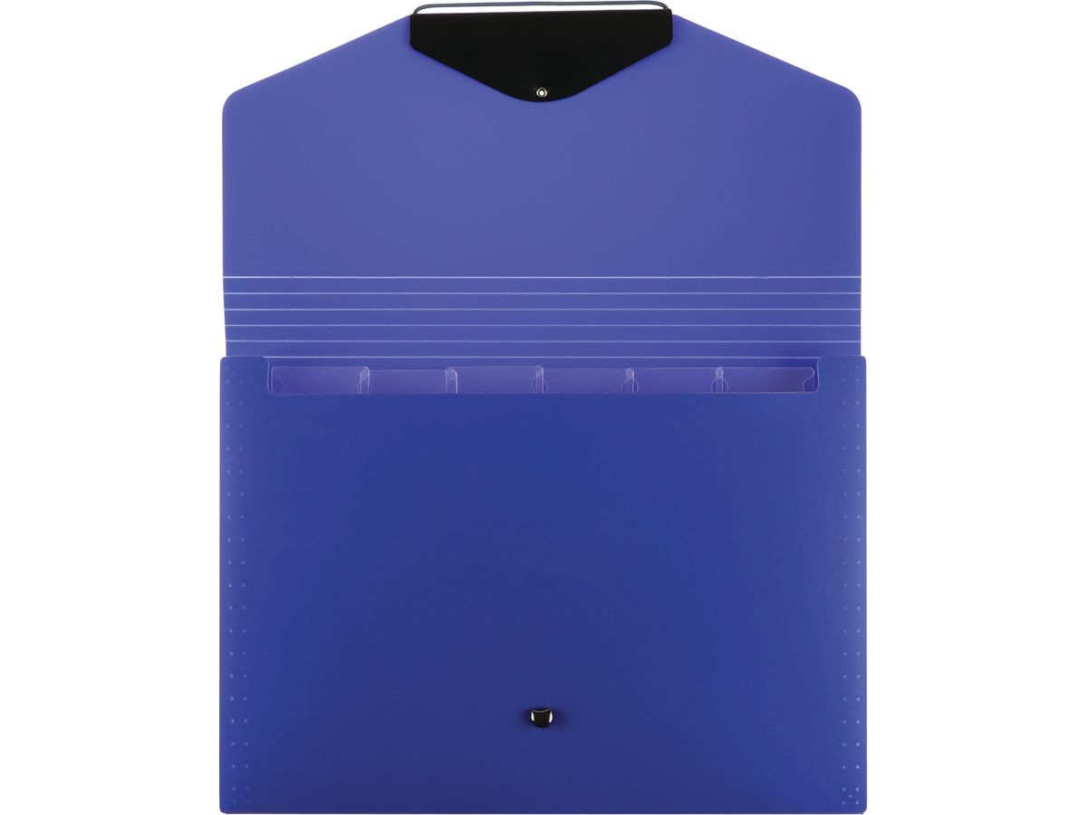 BÜROLINE Fächermappe A4 663299 blau 6-teilig (7612532022653)