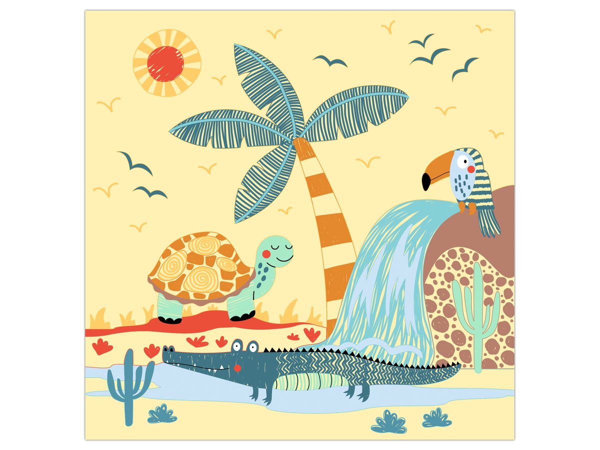 URSUS Immagini magiche da grattare 24560002F Safari, 21x21cm (4008525256915)