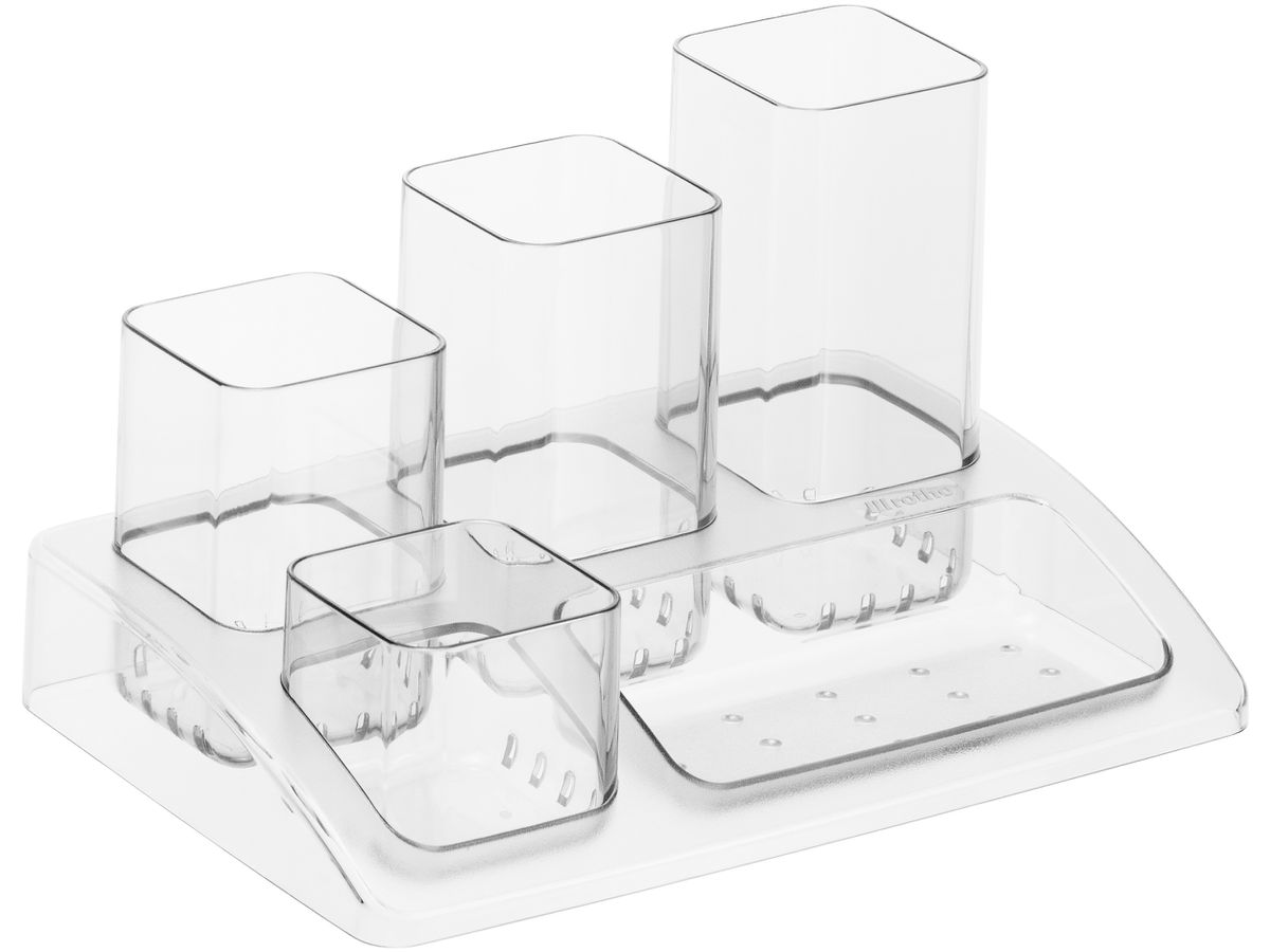 ROTHO Stifteköcher Büroboy PP 11033 00096 5 Fächer 18.5x12.5x10 trans. (7610859023896)