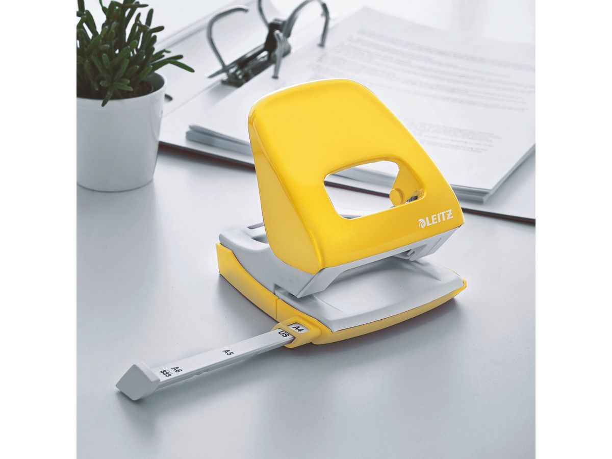 LEITZ Perforateur NeXXt WOW 5008 5008-10-16 jaune 30 feuilles (4002432121526)