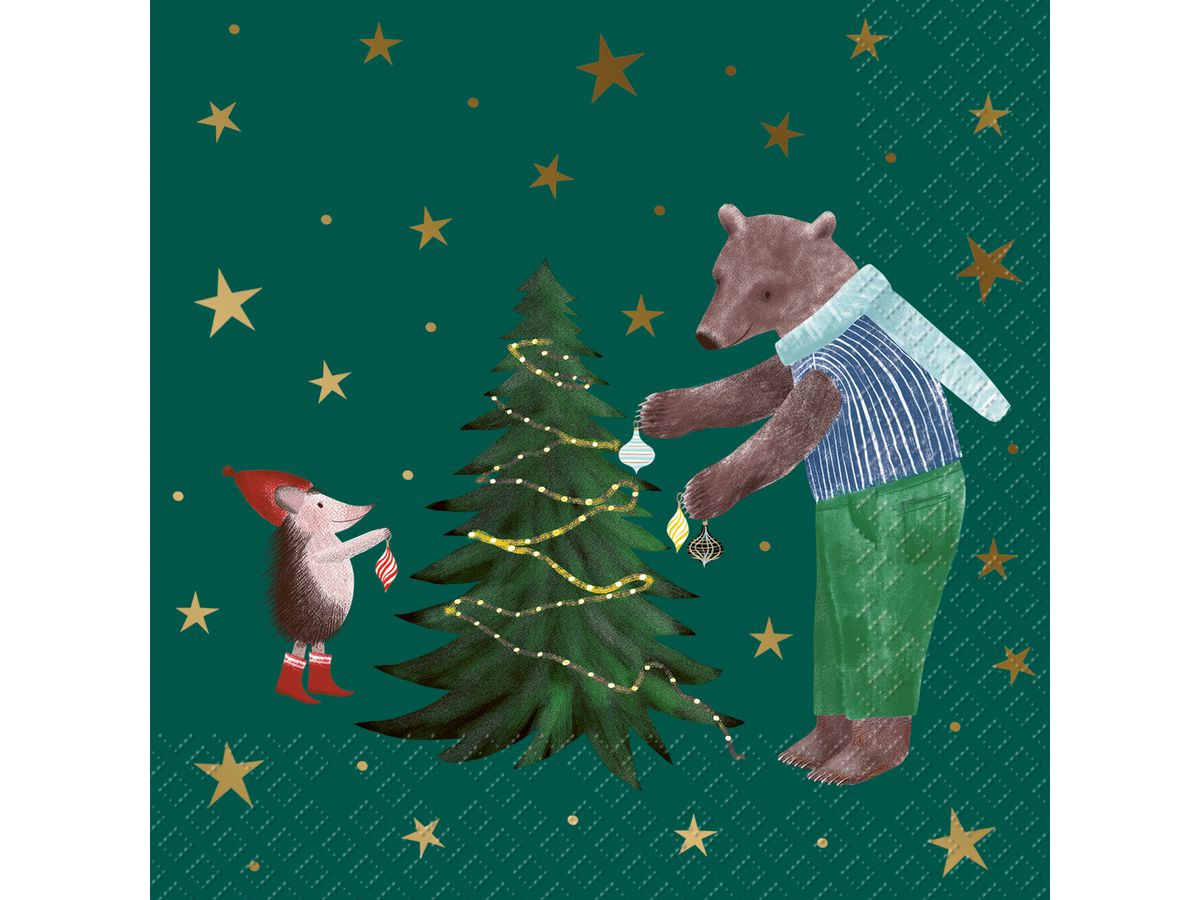 STEWO Serviettes Melin 2572511147 vert foncé 33x33cm (7630050889312)