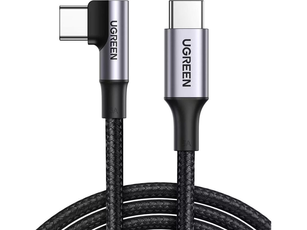 UGREEN Fast Chargingcable 90 Degree 70643 USB-C to C PD 100W, 1m (6957303876433)