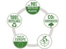 LEITZ Portariviste Recycle A4 2476-50-20 rosso, CO2 neutro (4002432134571)