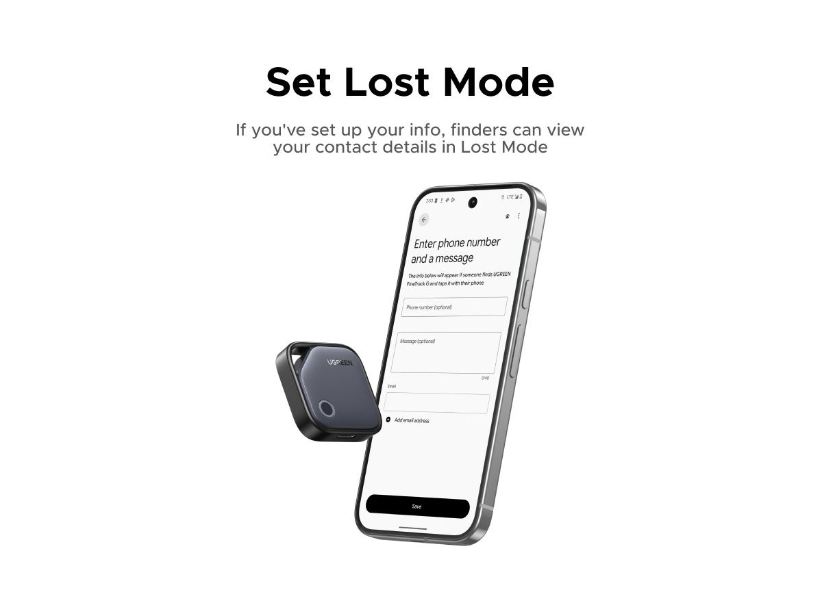 UGREEN Fine Tracker Android 65543 Find Hub USB-C,Black (6941876265435)