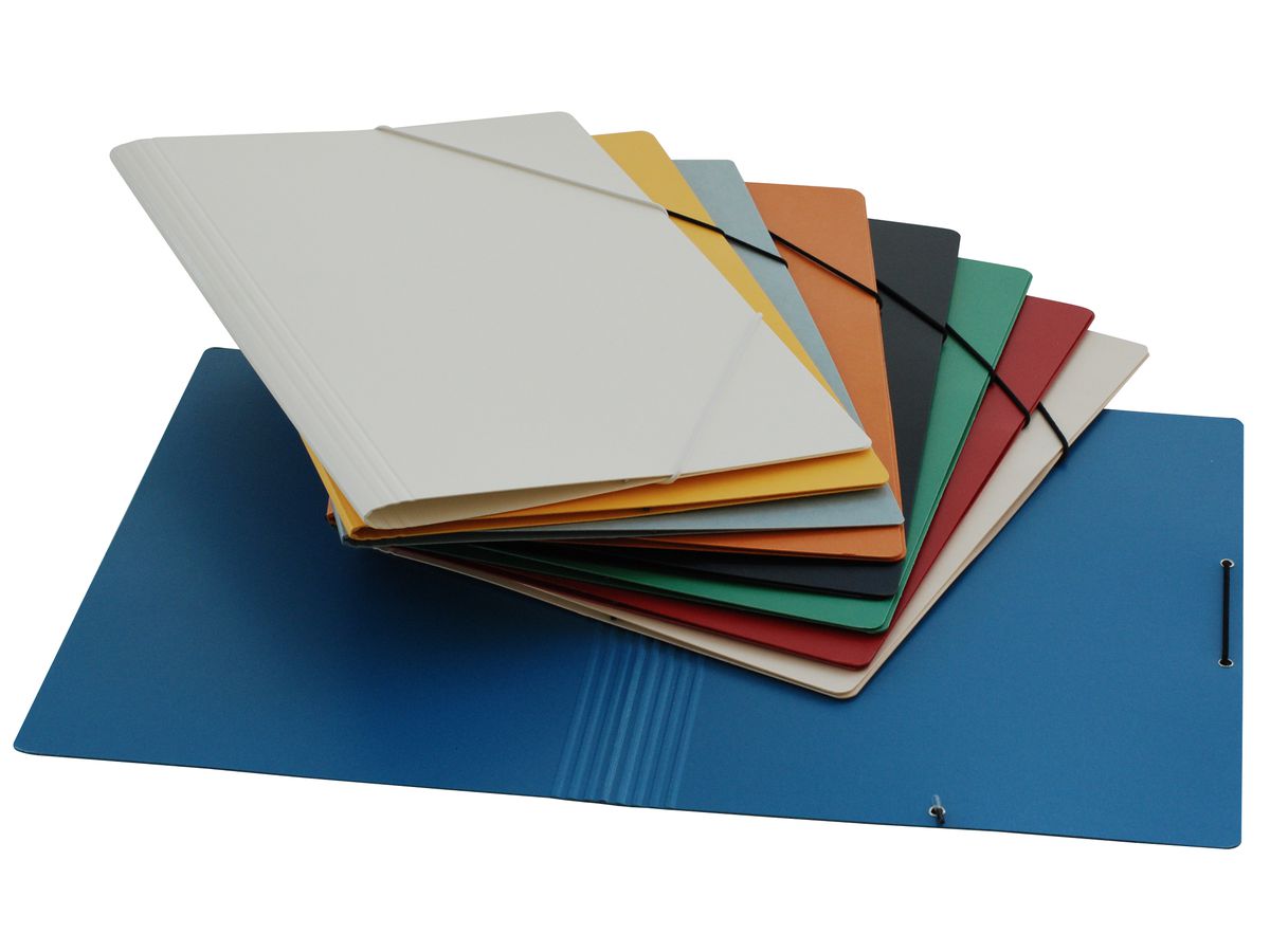 EROLA Gummibandmappe 800my A4 3228 assortiert Pressspan (7612532050410)