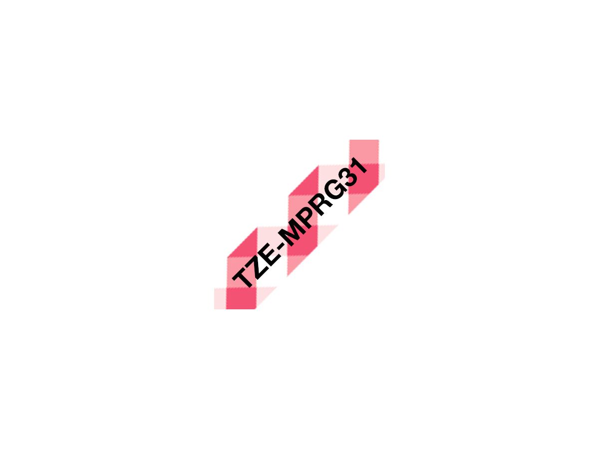 PTOUCH Band, laminiert schwarz/rot TZe-MPRG31 PT-DV600VP 12 mm (4977766770255)