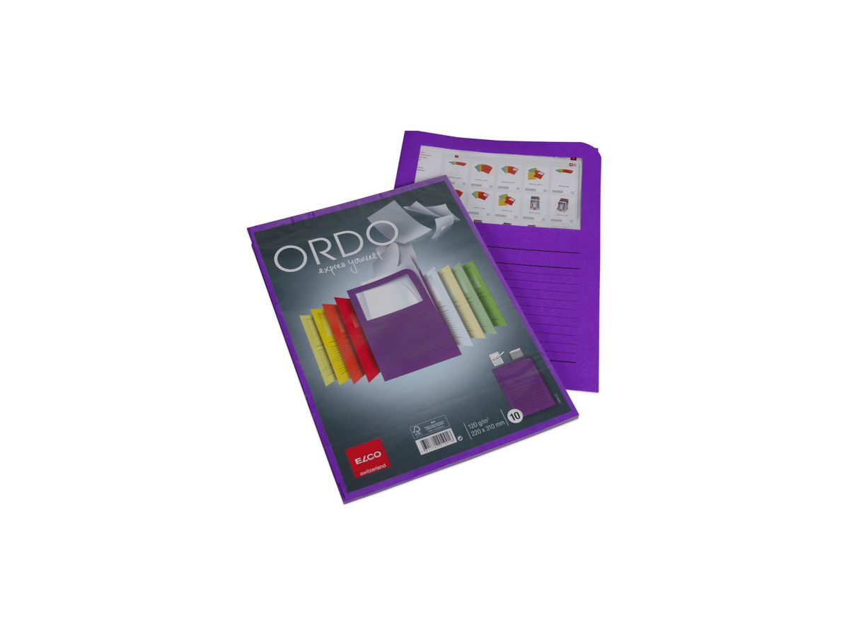 ELCO Dossier d'organ. Ordo A4 73695.53 classico, violet 10 pièces (7611722019916)