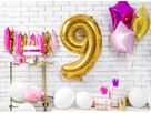 PARTYDECO Palloncino in foil no. 9 86cm FB1M-9-019 oro (5902230736191)