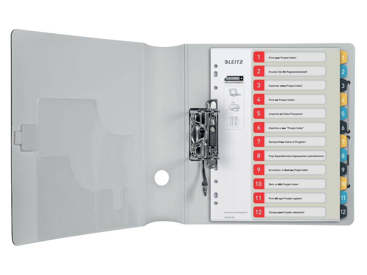 LEITZ Registro PP Cosy A4+ 1248-00-00 multicolor 1-12 (4002432125128)