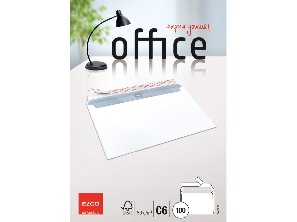 ELCO Couvert Office o/Fenster C6 74454.12 weiss 100 Stück (7610425356809)