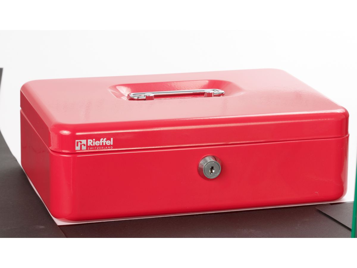 RIEFFEL SWITZERLAND Geldkassette Valorit VT-GK 3 ROT 8,2x26,2x19,2cm rot (7640115310064)