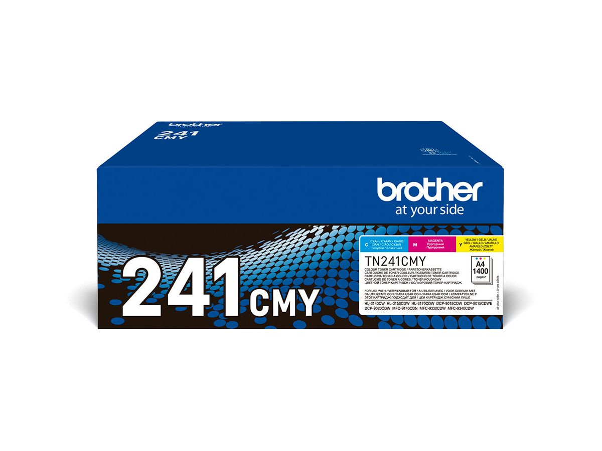 BROTHER Toner Multipack CMY TN-241CMY HL-3140/3170 1400 Seiten (4977766812832)
