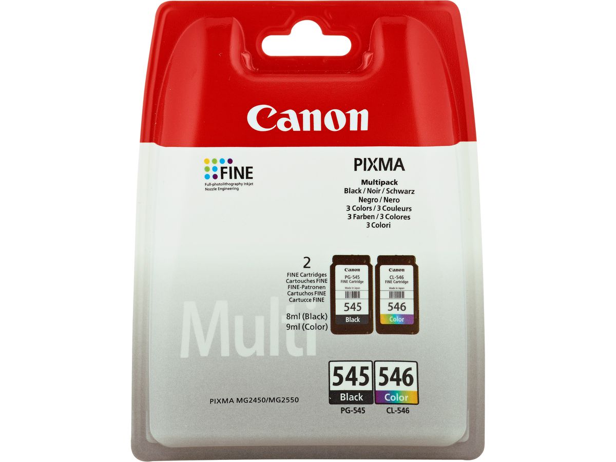 CANON Multipack inchiost. nero/color PGCL545/6 PIXMA MG 2450/2550 8/9ml (8714574605517)