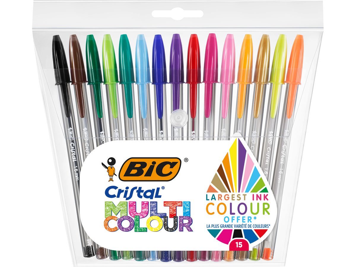 BIC Penna sfera Cristal 0.42mm 964899 15 colori (3086123538870)