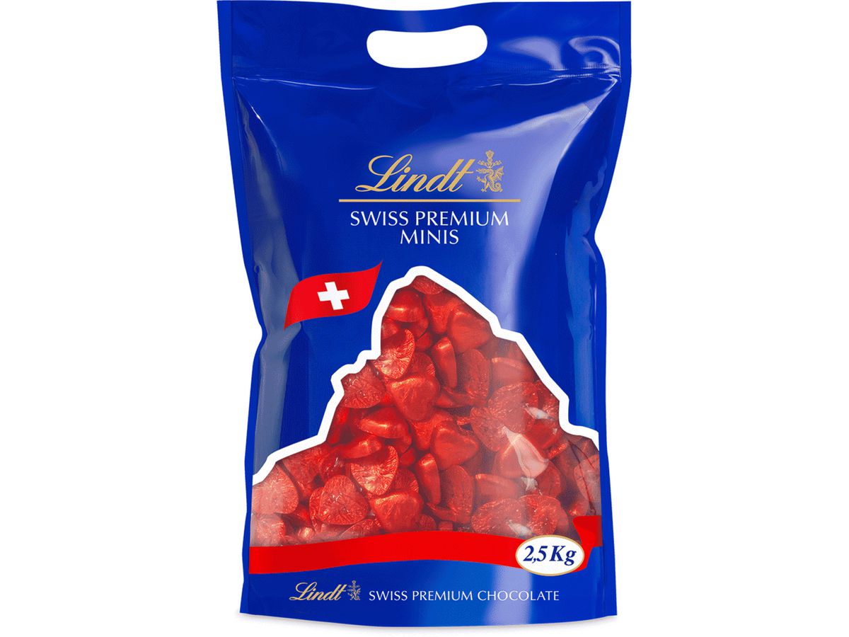 LINDT Cuori rossi 491280 Latte 2500g (7610400020671)