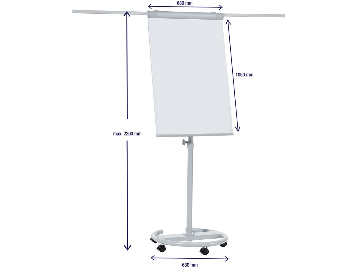 FRANKEN Flipchart ECO 68x105cm F2400/N hellgrau mobil (4016946198905)