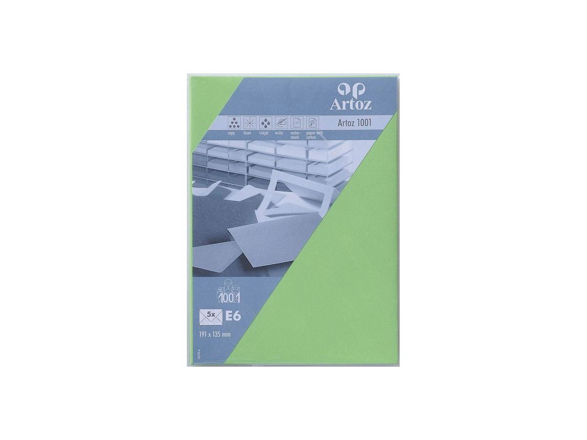 ARTOZ Enveloppes 1001 E6 107374183 100g, vert boul 5 pcs. (7612450247060)