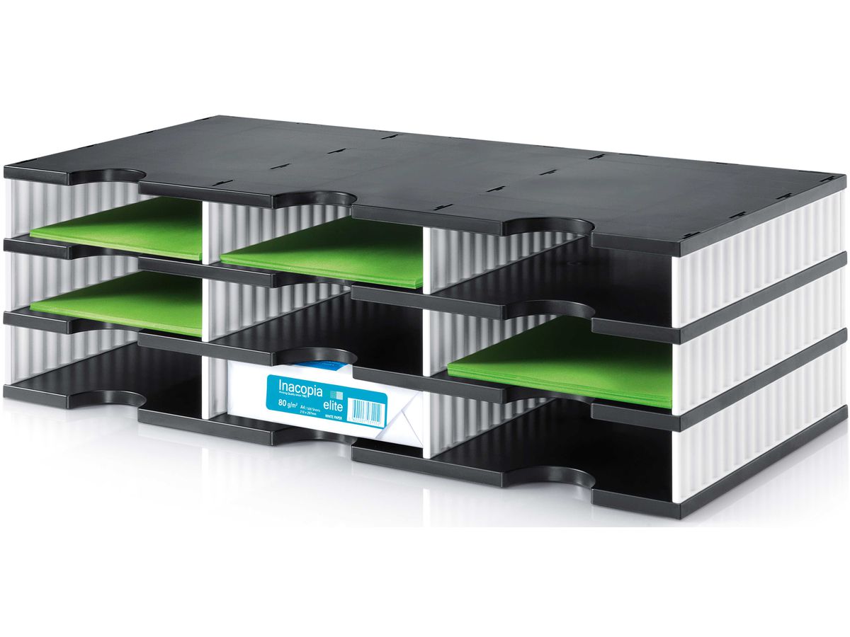 STYRO Sistema arch. styrodoc trio 268-0303.09 nero/bianco 9 scomparti (7612176077026)