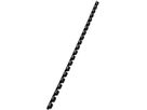 LEITZ Reliures en plastique 6mm A4 35040 noir, 21 anneaux 100 pièces (5411313350402)